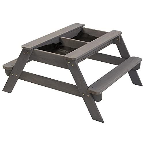Jack and June Jack & June Cedar Convertible Sand Box and Picnic Table Playset