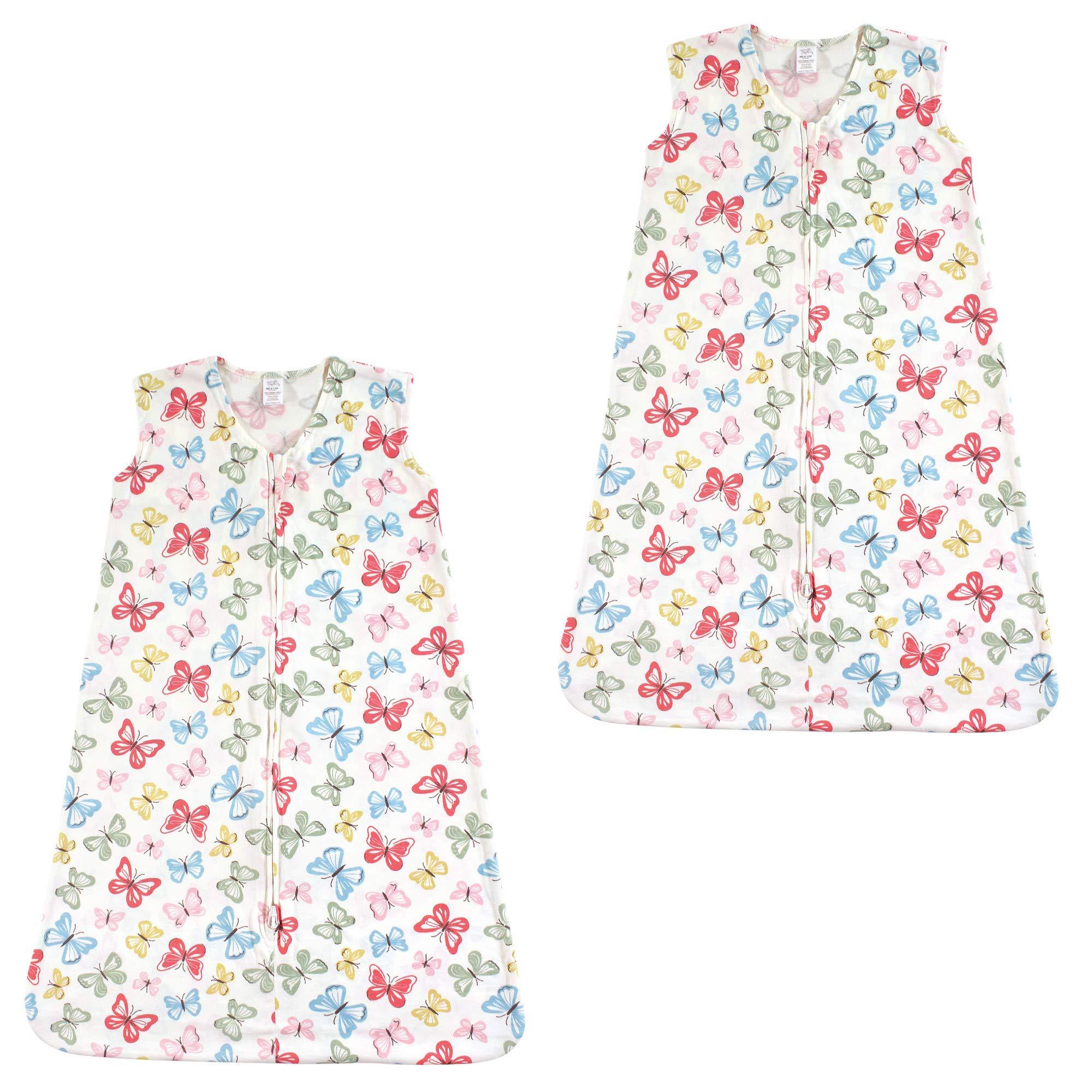 Touched by Nature Touched by Nature Baby Organic Cotton Sleeveless Wearable Sleeping Bag, Sack, Blanket, Butterflies 2-Pack, 12-18 Months