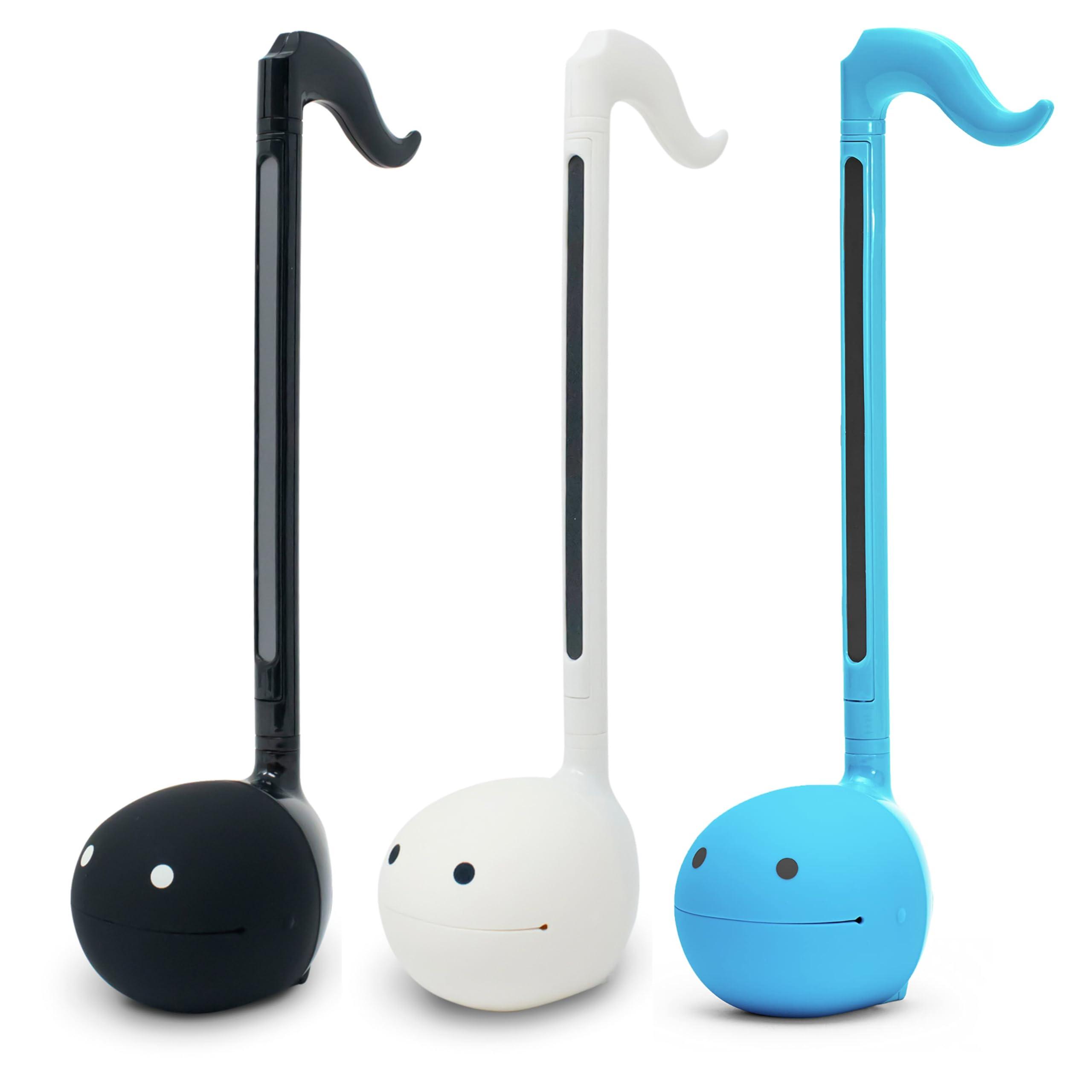 Otamatone Otamatone Japanese Electronic Musical Instrument Portable Music Synthesizer from Japan by Maywa Denki Educational Fun Gift for Children, Teens & Adults - Black White Blue Set