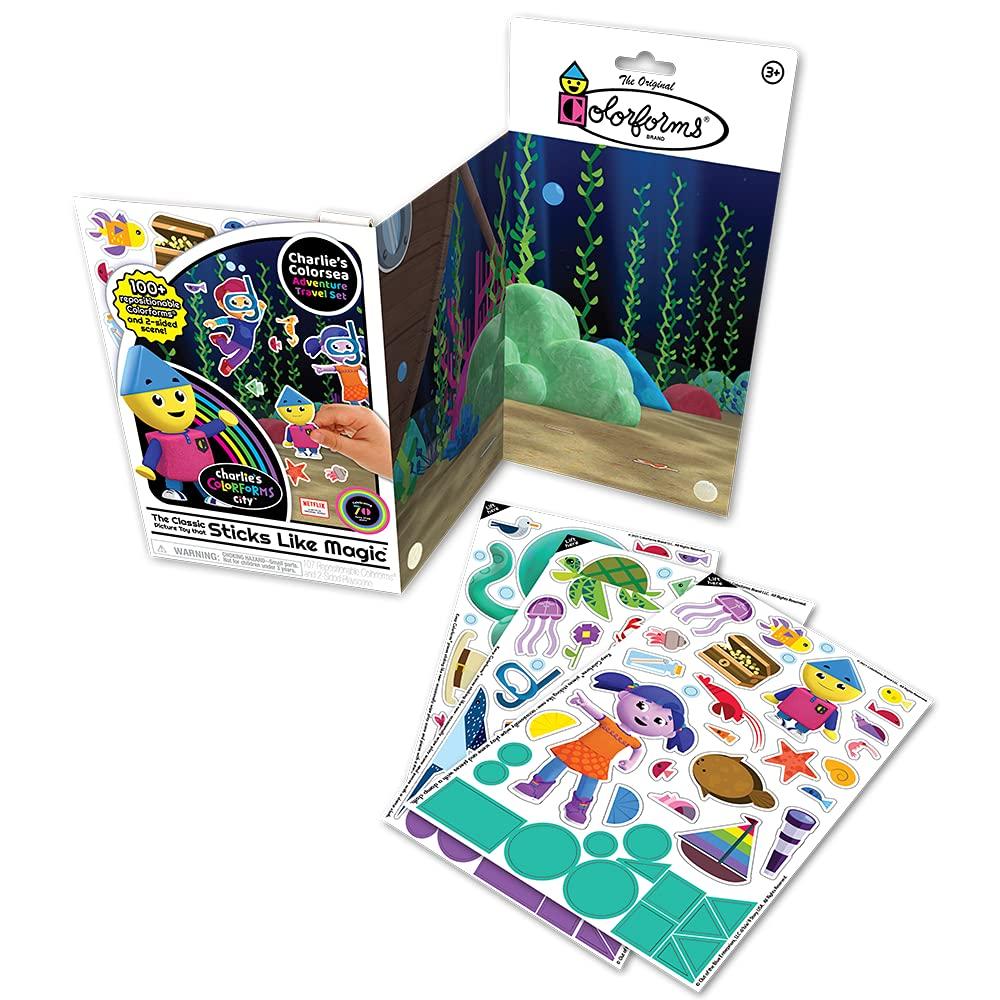 Colorforms Colorforms Travel Set, Stickers for Kids  Charlie\'s Colorforms, Arts and Crafts, Reusable Sticker Book, Kids Stickers, Toddler Crafts, Stickers for Boys, Arts & Crafts, Craft Supplies, Ages 3+