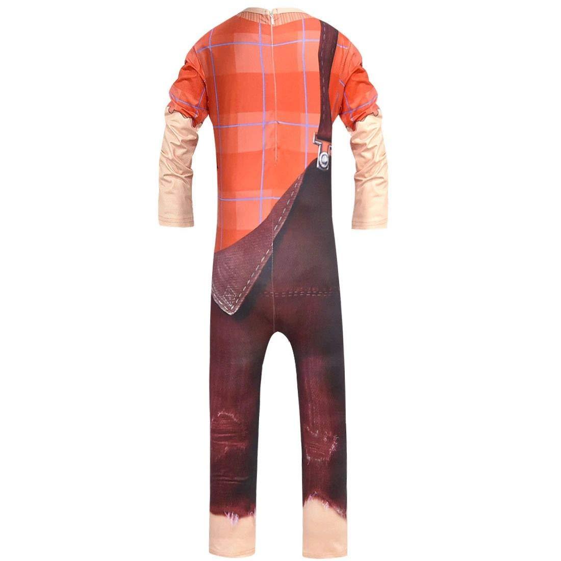 Comnfgl Kids Ralph Vanellope Costume Boys Girls Ralph Jumpsuit Vanellope Von Schweetz Halloween Cosplay Costume M