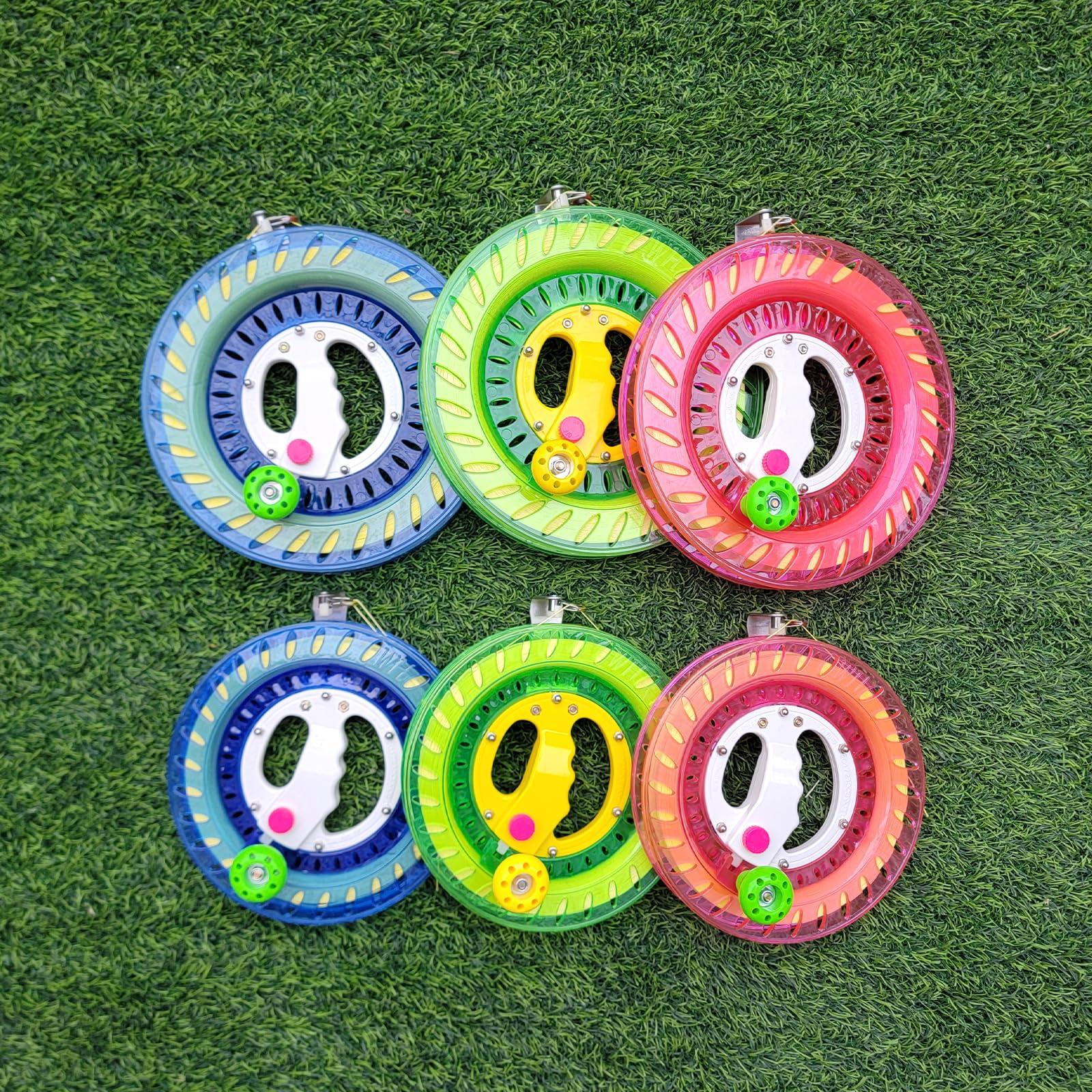 Simxkai Simxkai Kite String Reel, Kite String Spool,Kite Line Winder, Come with Lock, 9in with1200 Feet Line (Red)