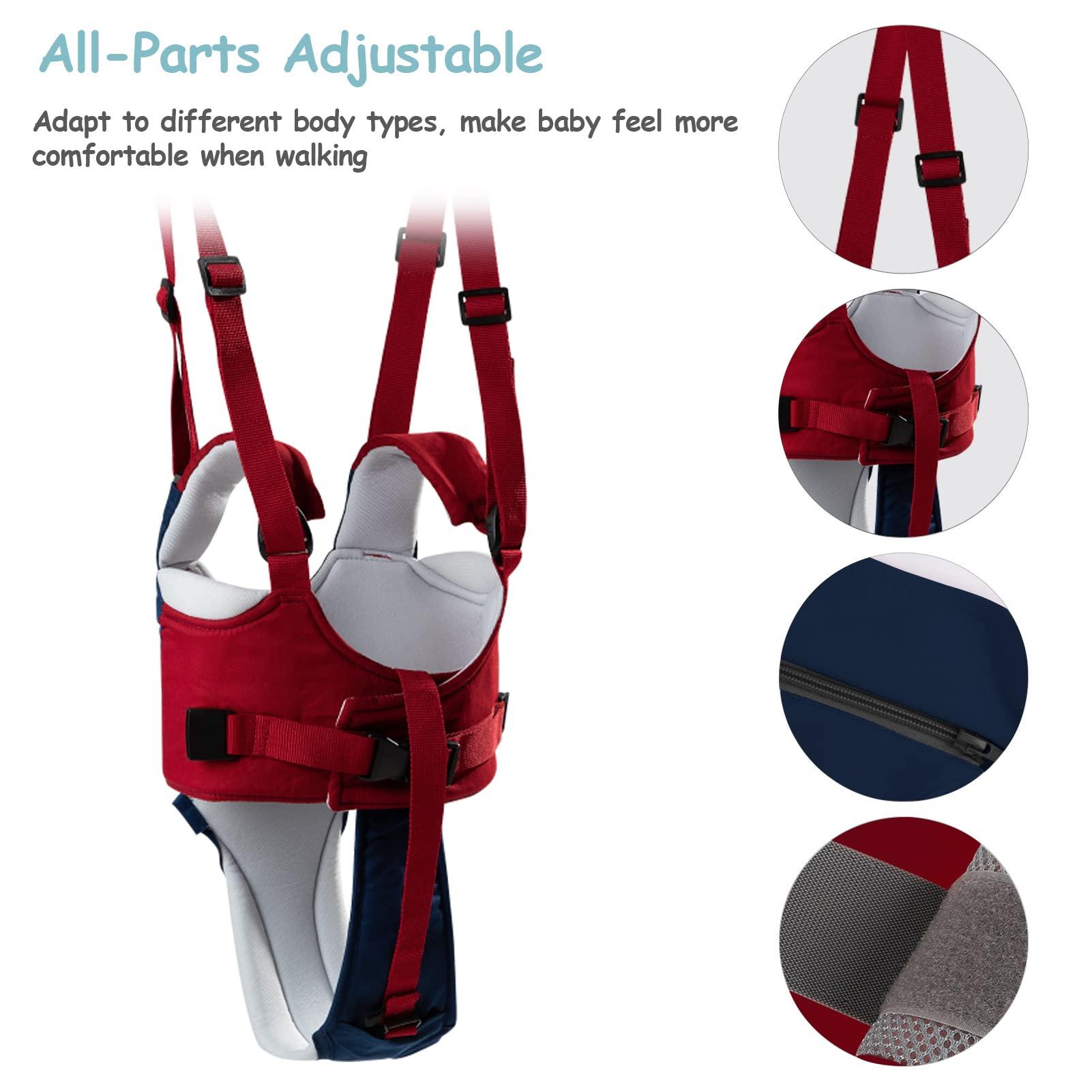 Ocanoiy Ocanoiy Baby Walking Harness Handheld Baby Walker Assistant Belt Adjustable Toddler Infant Safety Harnesses Standing Up Walking Learning Helper with Detachable Crotch for 9-24 Month (DarkBlue Owl)