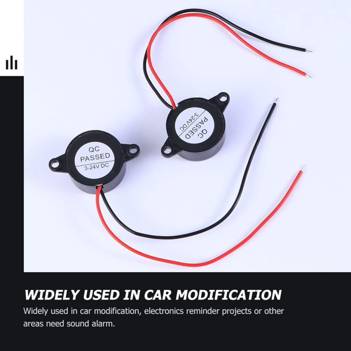 TOYANDONA TOYANDONA 5sets Practical Continuous Buzzer Electric Piezo Buzzer Home Security Alarm 2-Wire Connector 3-24v Dc Voltage 3pcs*5