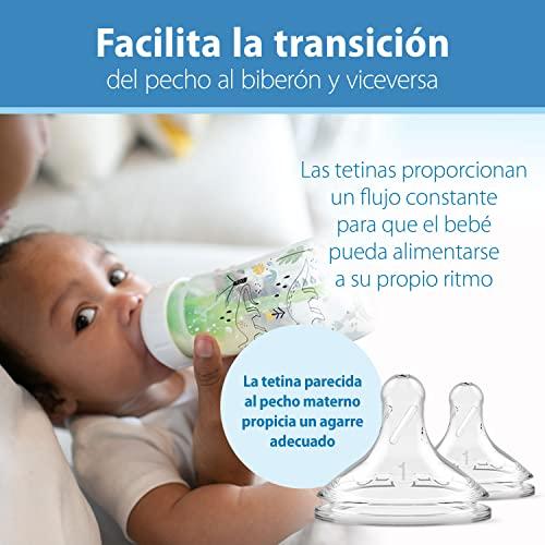 Dr. Brown\'s Dr. Brown's Natural Flow Anti-Colic Options+ Wide-Neck Baby Bottle Designer Edition Bottles, Dino Decos, 9oz/270mL, Level 1 Nipple, 2-Pack, 0m+