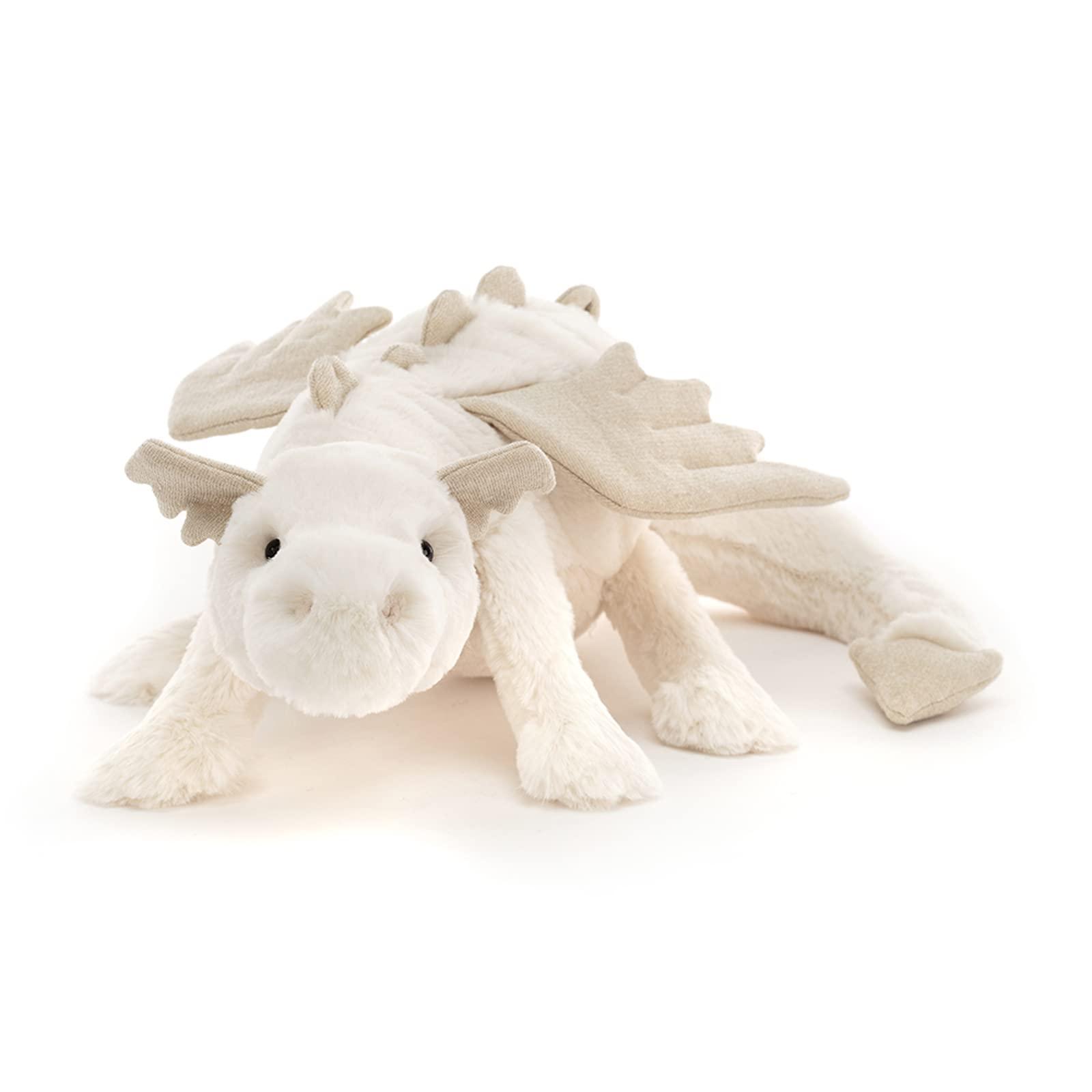 Jellycat Jellycat Snow Dragon Stuffed Animal, Medium 19.5 inches | Mythical Plush Toy | Classic Children\'s Gift