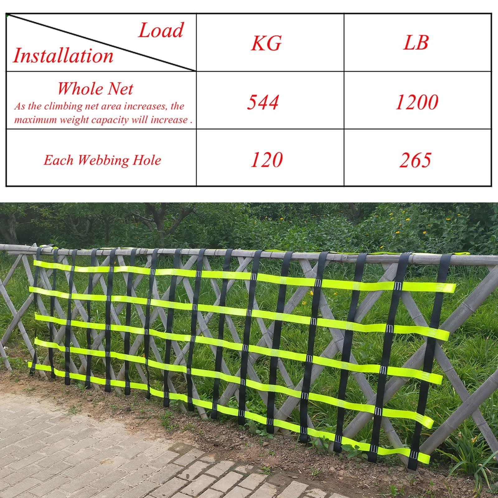 DREAMOSA DREAMOSA Net for Climbing Wall,Climbing Cargo Net,Climbing Rope Jungle Gym for Backyard Ninja Course Slackline Treehouse Accessories Rope Bridge Play Tunnel Netting,for Kids Indoor Playground