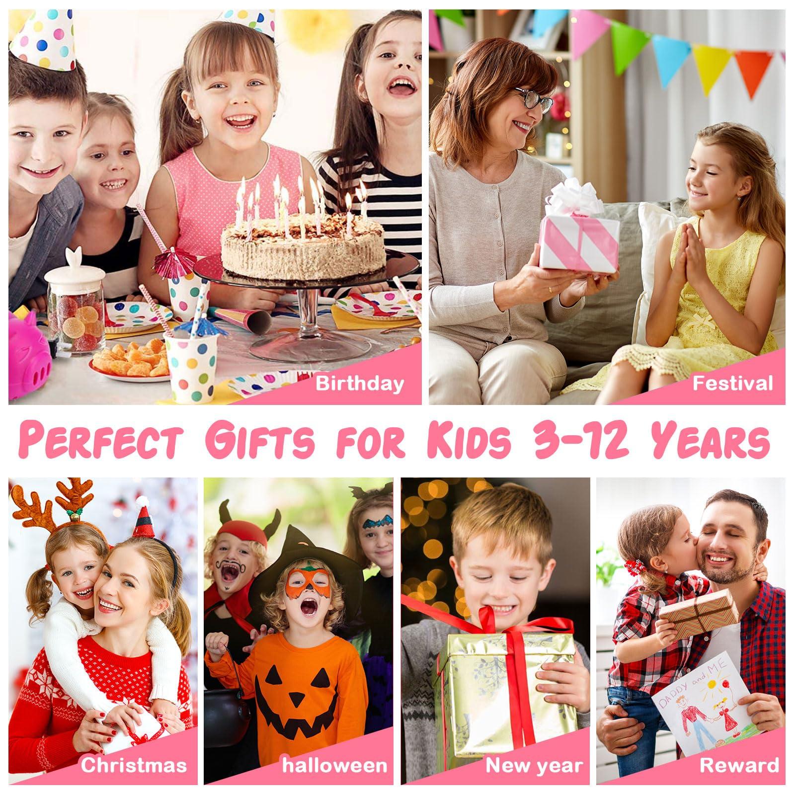 ele ELEOPTION Smart Phone for Kids Toys, Touchscreen Toy Phone for Girls Boys, Kids Phone with Games Interactive Learning Toys for 3 4 5 6 7 8 9 10 Year Old Christmas Birthday Gifts Pink