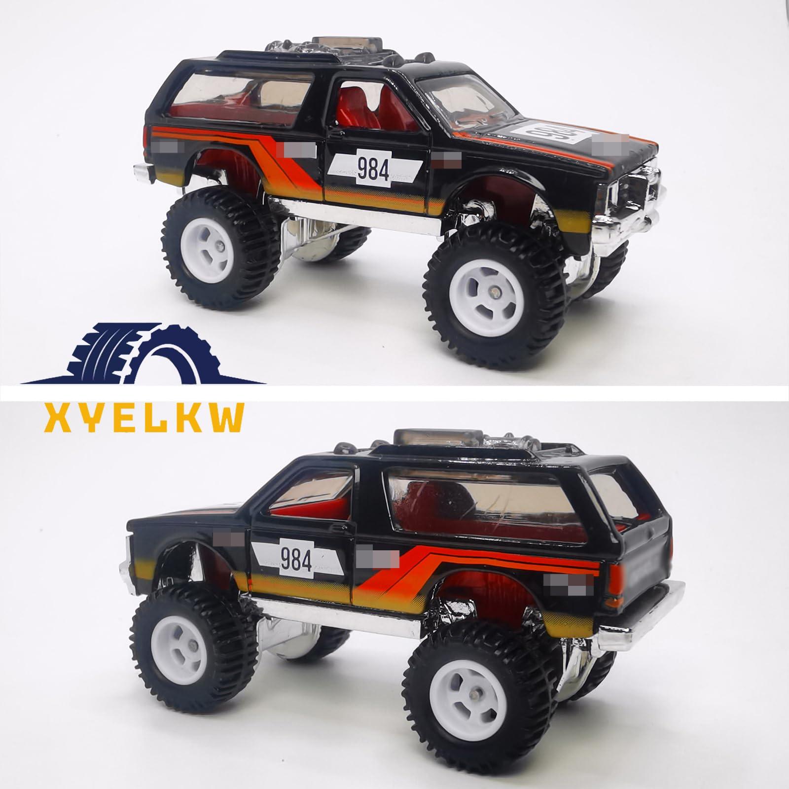XYELKW 10 Set 1/64 Off Road Wheels, 1:64 Scale Wheels and Tires Set Large Trucks Off-Road Modified Tire with 5 Styles Rims(Tire Diameter 0.68in/17.2mm) (White)