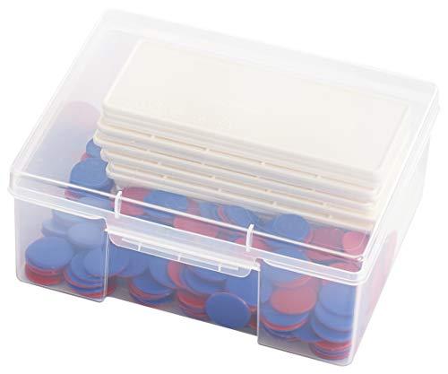 edxeducation edxeducation Ten Frame Classroom Set - Math Manipulatives for Kids - 16 Plastic Ten Frames - 160 Counters - Classroom Math Supplies