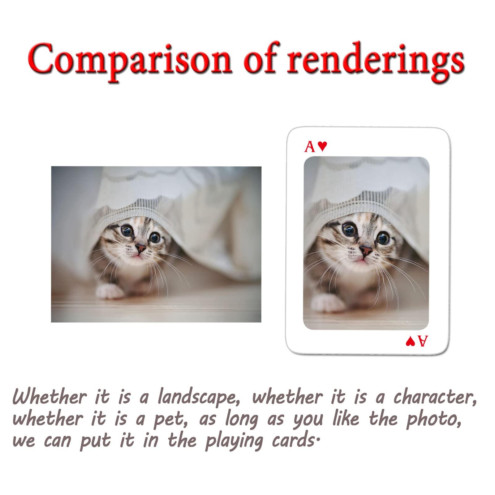 ooelyy Custom Playing Cards - Personalized Friends Picture Playing Cards, Personalized Playing Cards, Boyfriends Gifts, Girlfriends Gift (1-16 Photos, 1-200 Decks or More)