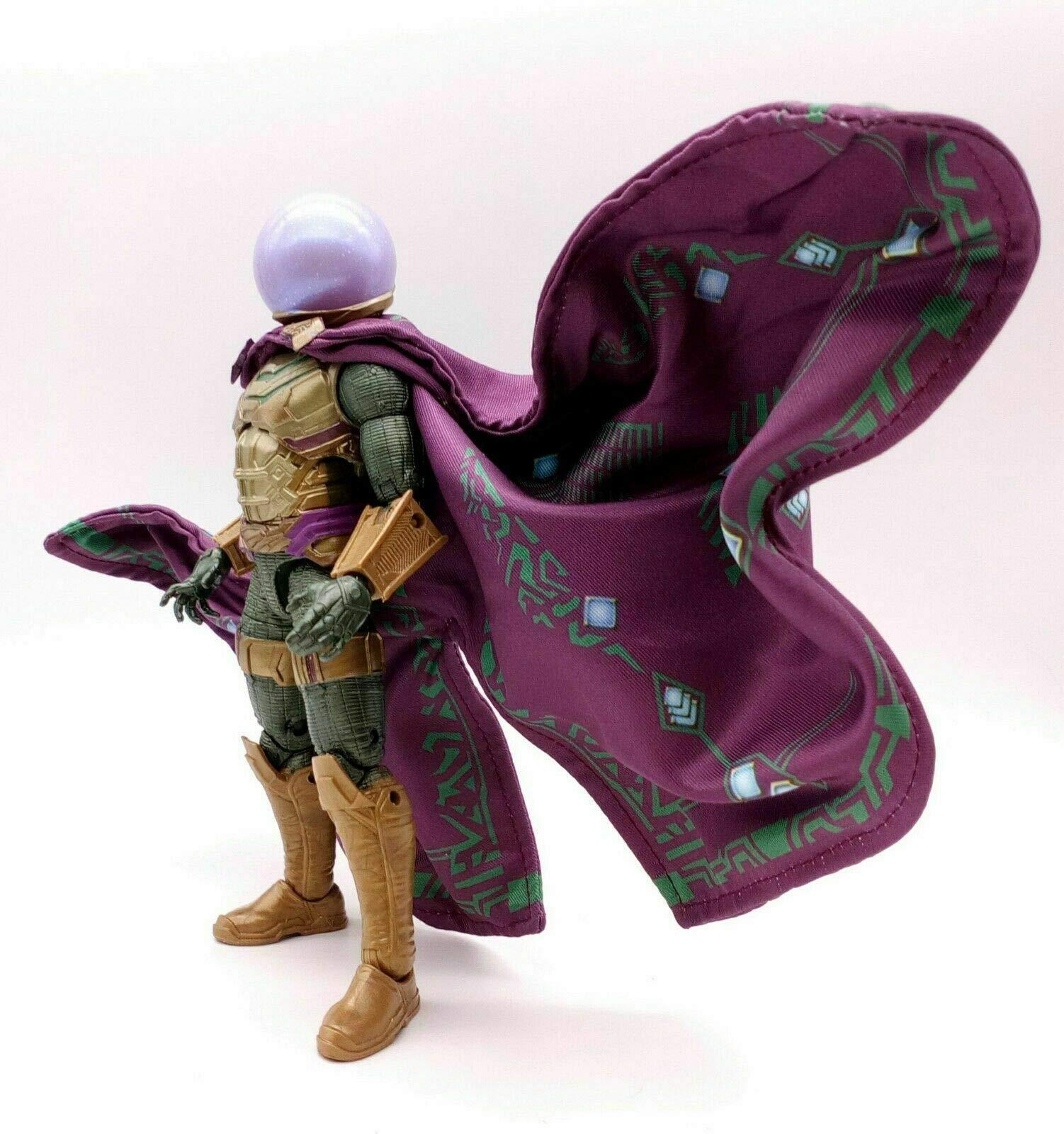 FIGLot FIGLot 1/12 Scale Miniature Custom Made Deluxe Wired Cape for Marvel Legends Movie Mysterio