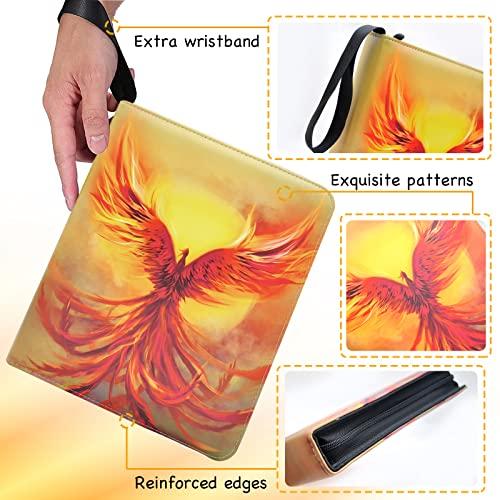 uimomn Card Binder for Trading Cards | 9 Pocket with 50 Sleeves up to 900 Cards | Holder Album School Choice for 1-18 Year Boys/Girls | Trading Card Binder Display Case (Card not included) (F1)