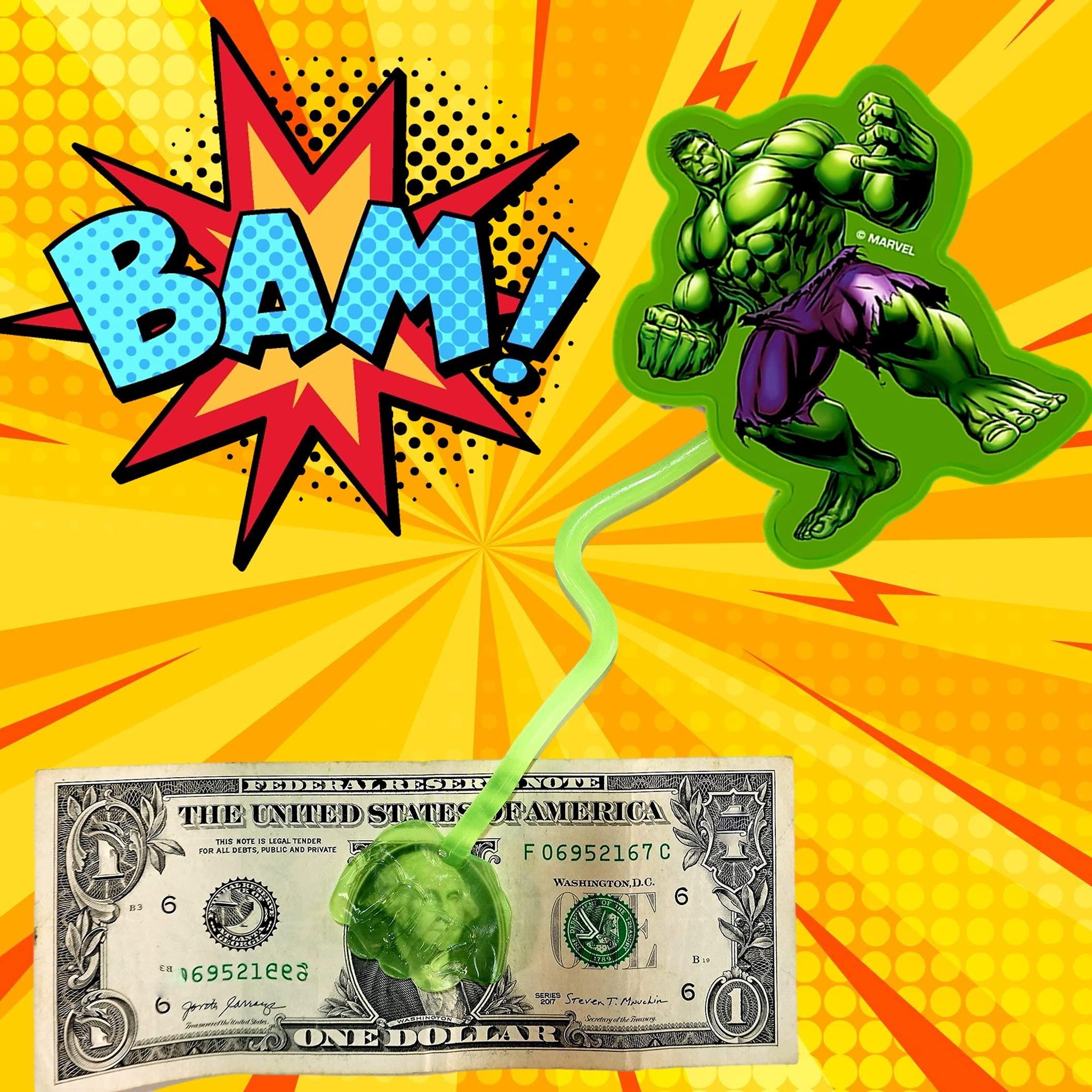 JA-RU JA-RU Marvel Hulk Sticky Hands Stretchy Toys (8 Hulk Packs) Superheroes Stretchy Snap Hands Birthday Supplies for Kids, Pinata Filler, Stocking Stuffers in Bulk B-6809-8