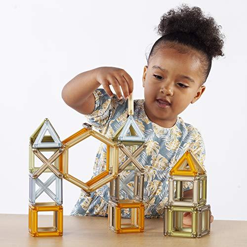 Guidecraft Guidecraft PowerClix Frames Natural - 74 Piece Set: Magnetic Construction Building Kit for Creative Open-Ended Play, STEM Learning & Educational Toys for Children