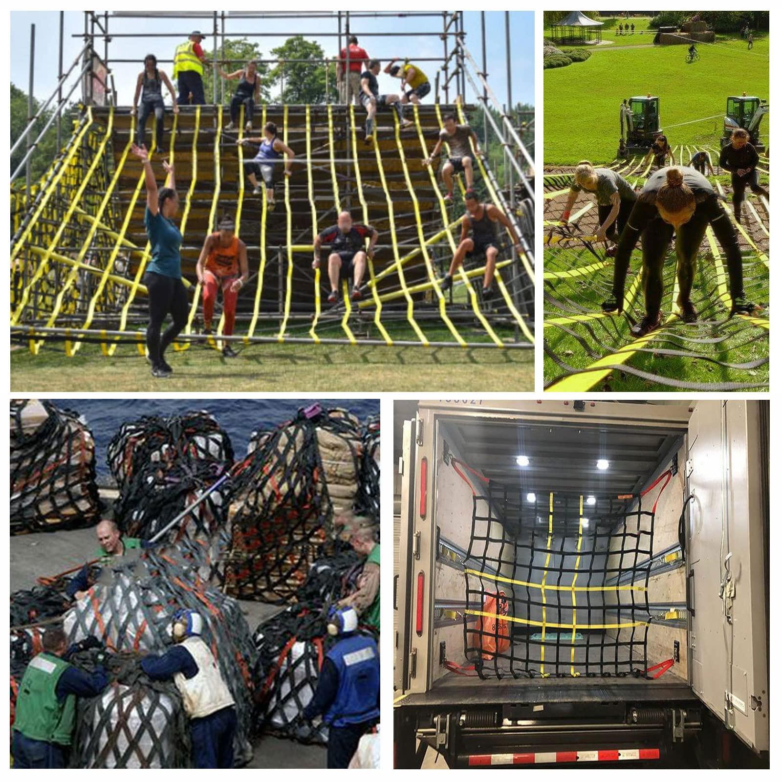 DREAMOSA DREAMOSA Net for Climbing Wall,Climbing Cargo Net,Climbing Rope Jungle Gym for Backyard Ninja Course Slackline Treehouse Accessories Rope Bridge Play Tunnel Netting,for Kids Indoor Playground