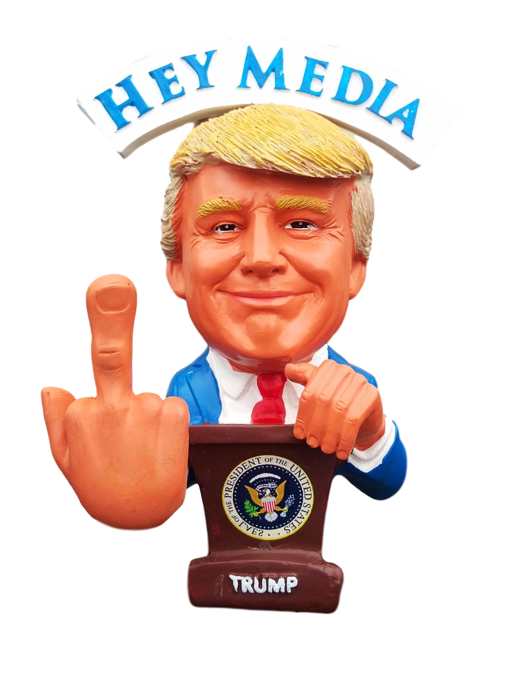 Bobble Fingers Donald Trump Doll - This Bobblehead Trump Has A Bobbling Middle Finger Instead of Head | Hey Liberals Hey Media Sleepy Joe | Trump 2024 Election #MAGA