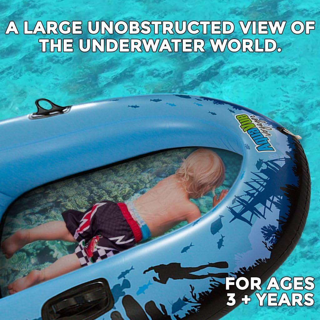 Sieco Design Sieco Design AQUAVUE Voyager, Clear Bottom Inflatable Raft, for Kids and Adults