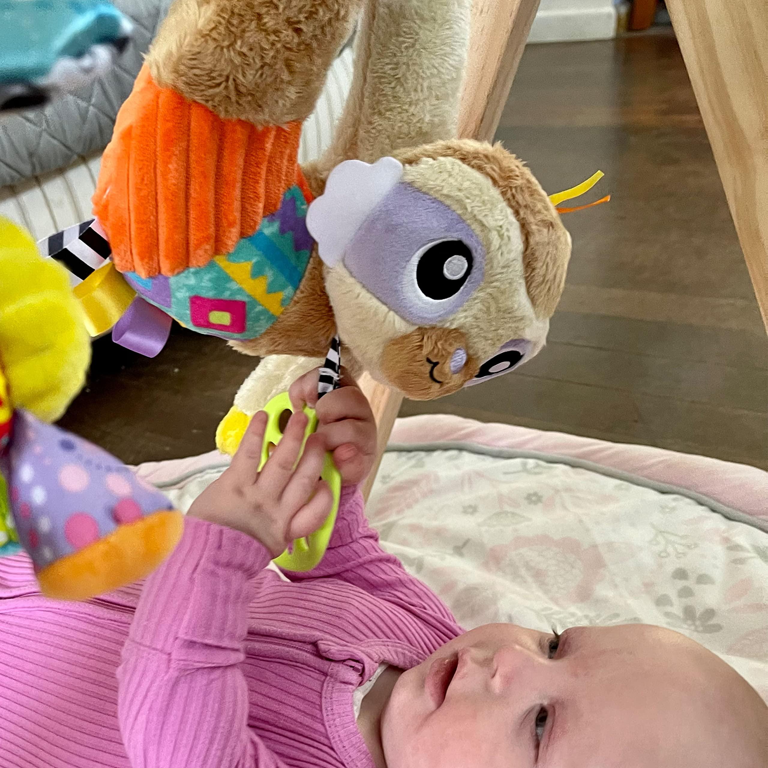 Playgro Playgro Sensory Friend Salo Sloth Baby Toy - Interactive Rattle Toy for Baby Developmental Exploration - Soft Texture Stroller Toys for Babies Grasping & Fine Motor Skill - Ideal for 0+ Months Babies