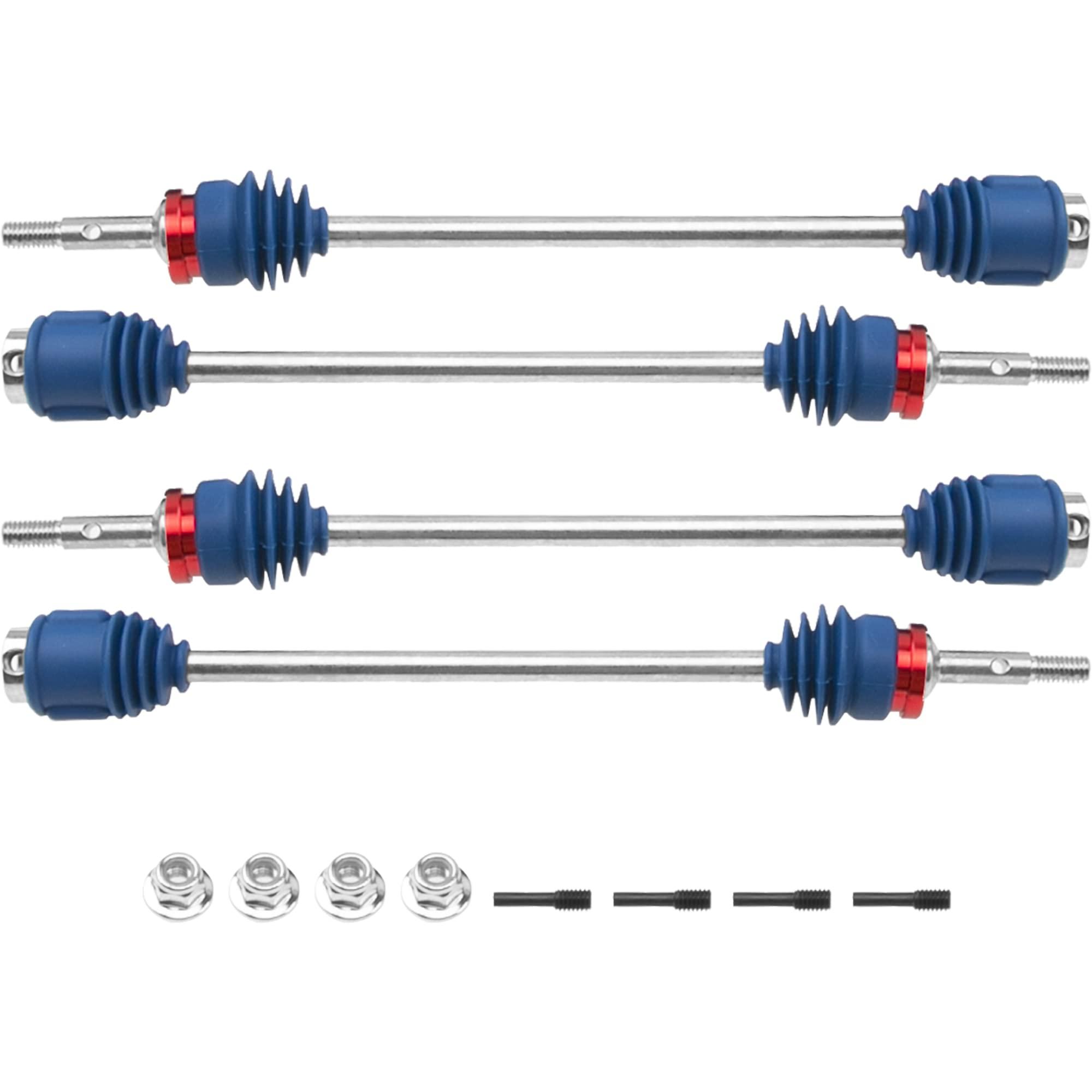 Share Goo Steel Drive Shaft CVD Dogbone Driveshafts 5451R & Aluminum Wheel Hubs 17mm Hex Nuts Threadlock