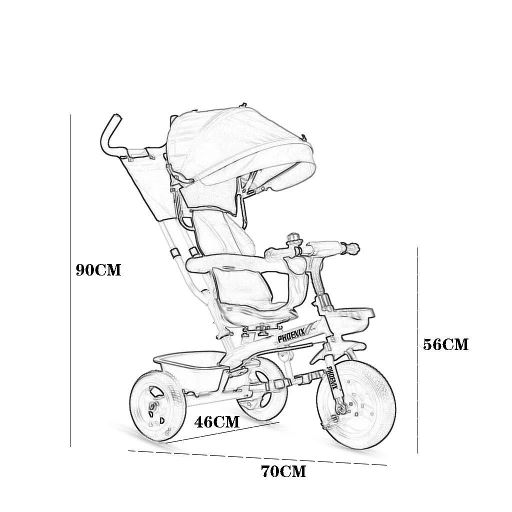 DEKD DEKD Toddler Tricycle Toddler Trike for Boys Girls Rotatable Seat Parent Steering Push Handle (Color : Green)