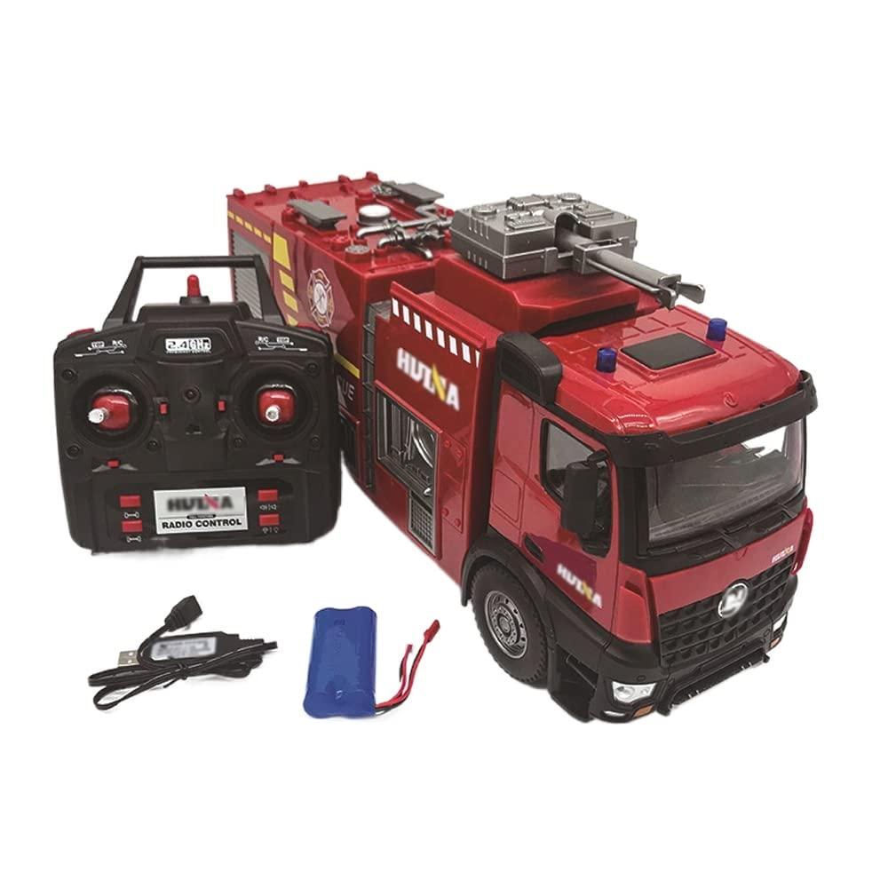 QIYHBVR QIYHBVR Remote Control Fire Truck Shoots Water RC Engineering Vehicle with Water Jet 22 Channel Fire Engine Working Sounds Lights RC Trucks for Kids