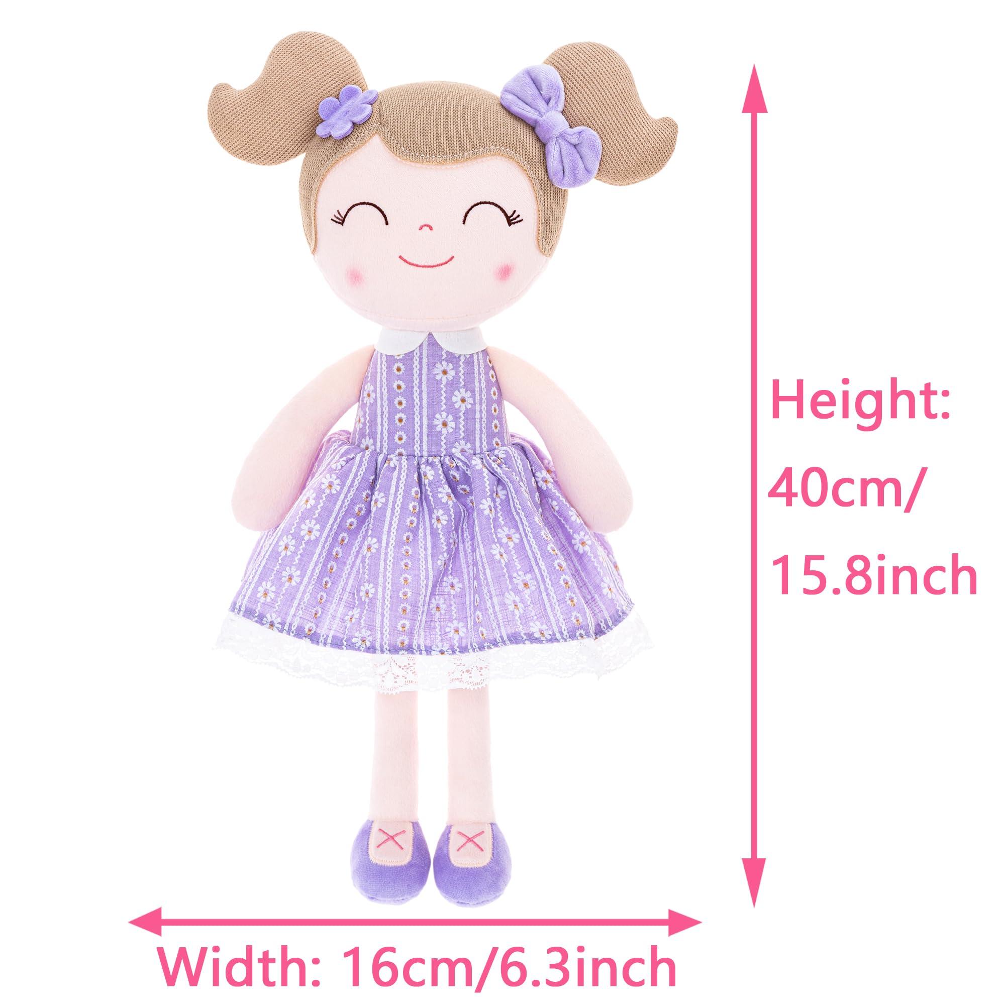 Gloveleya Gloveleya Dolls Baby Girl Gifts Soft Plush Lavender Daisies Doll 16 inches