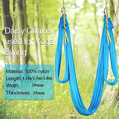 xinyu 2Pcs Adjustable Anti-Gravity Chrysanthemum Swing Flying Stretch Belt Rope Climbing Daisy Chains Extension Yoga Belt Hanging (Red, 1.8M)