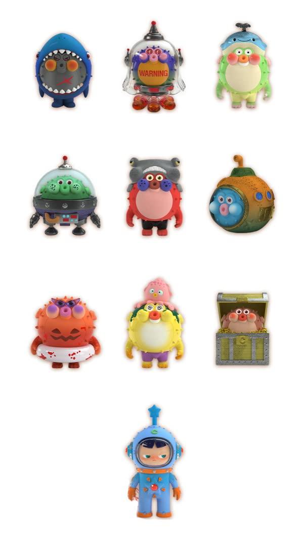 (Hidden Wooo) HIDDEN WOOO x CHUBBY FAMILY CHUBBYPOPO Ocean Series ORIGIN VER. PVC Trading Figure, Box of 9