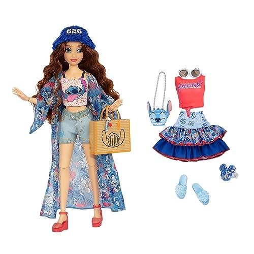 Disney ILY 4ever Disney ily 4EVER Dolls Disney 100 - Stitch 11.5" Tall with 13 Points of Articulation, Two Complete Mix-and-Match Outfits and Glittery Mickey Ring for You!