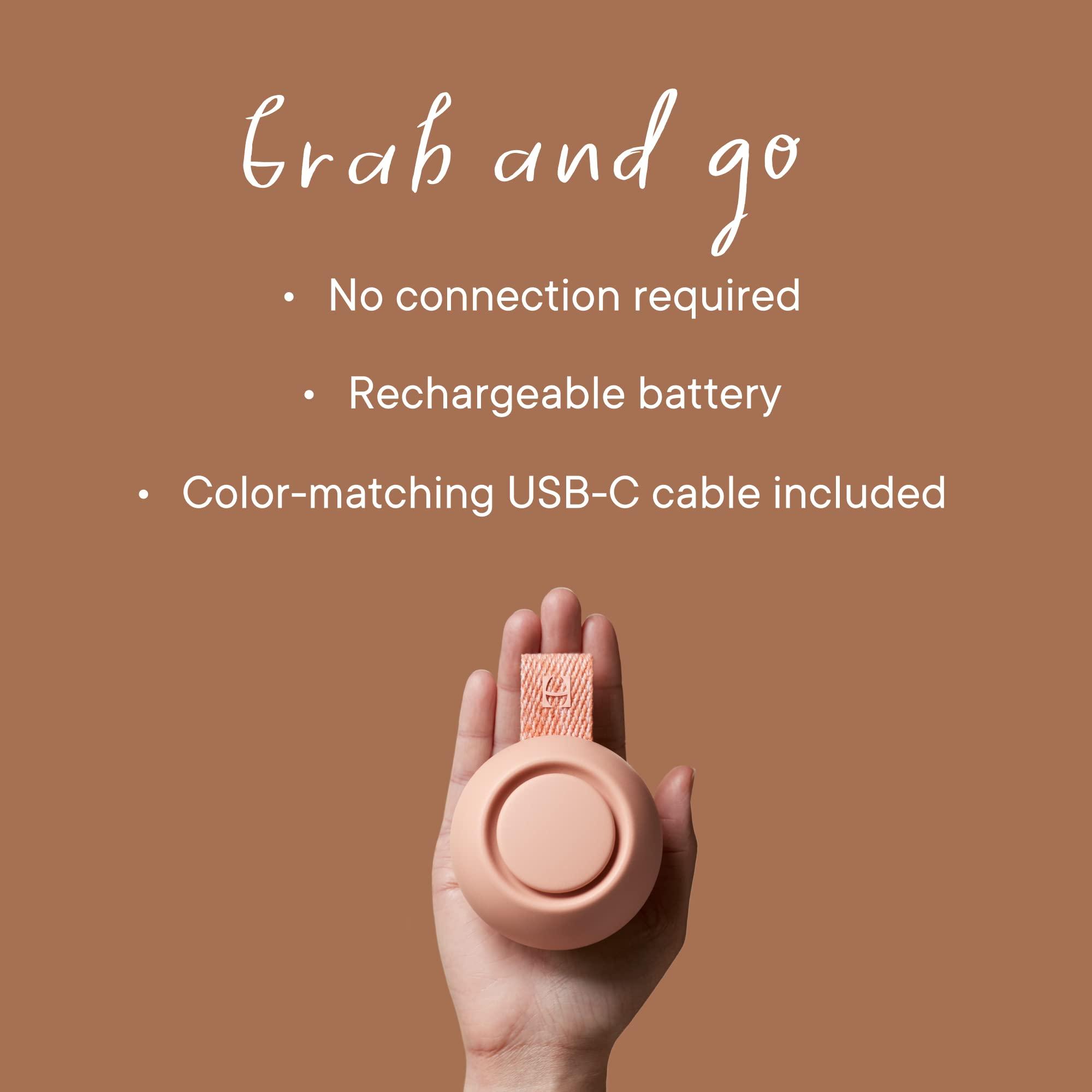 Hatch Baby Hatch Rest Go | Portable Sound Machine for Babies and Kids | Sleep Soother | 10 Soothing Sounds | White Noise | Shush | Travel | Registry Gift | Baby Shower | Clips on Stroller | Peach