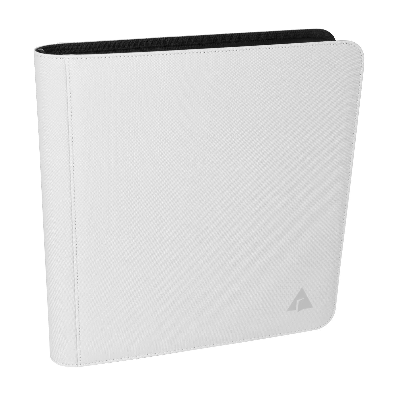 Rieton Rieton 12 Pocket 800+ Pockets Card Binder, Large Ringless Side Loading Pockets Trading Card Album Folder for TCG -White