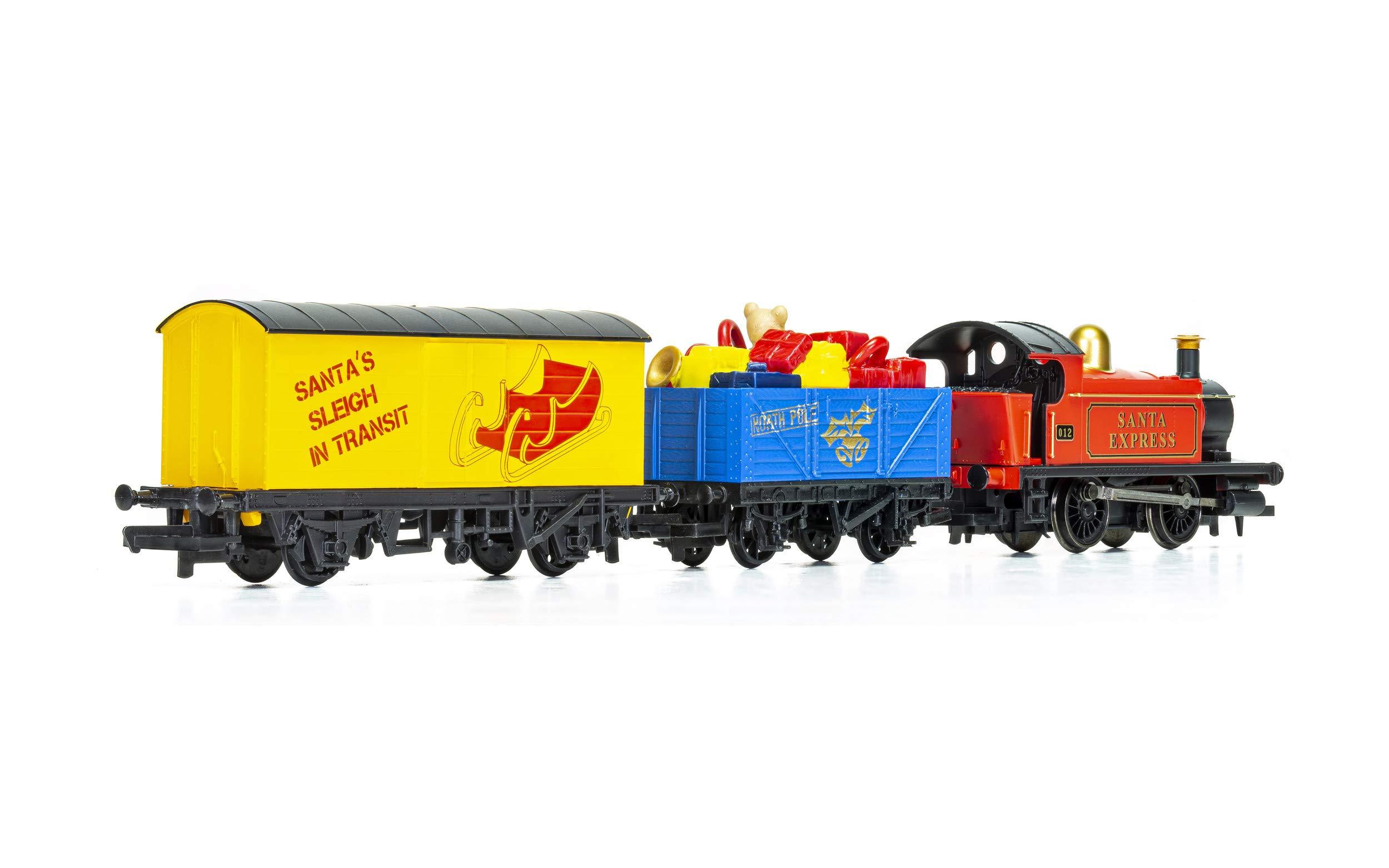 HORNBY Hornby Santa\'s Express Christmas Toy Train Set R1248, Red, Blue & Yellow