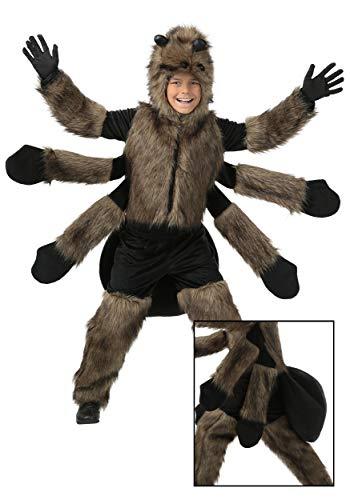 Fun Costumes Kids Brown Furry Spider Costume Boys, Scary Eight Legs Arachnid Giant Tarantula Childrens Halloween