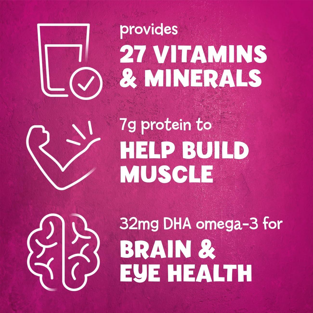 PediaSure PediaSure Grow & Gain With Fiber and Immune Support, 3g Fiber for Kids to Support Healthy Digestive System, Kids Protein Shake, DHA Omega-3, Non-GMO, Vanilla, 8 fl oz, Pack of 24