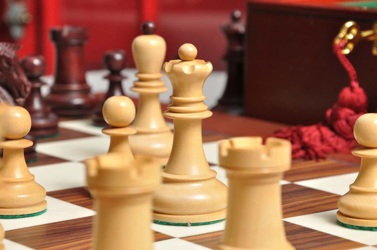 The House of Staunton The Dubrovnik Chess Set, Box, & Board Combination - Rosewood Gilded - by The House of Staunton