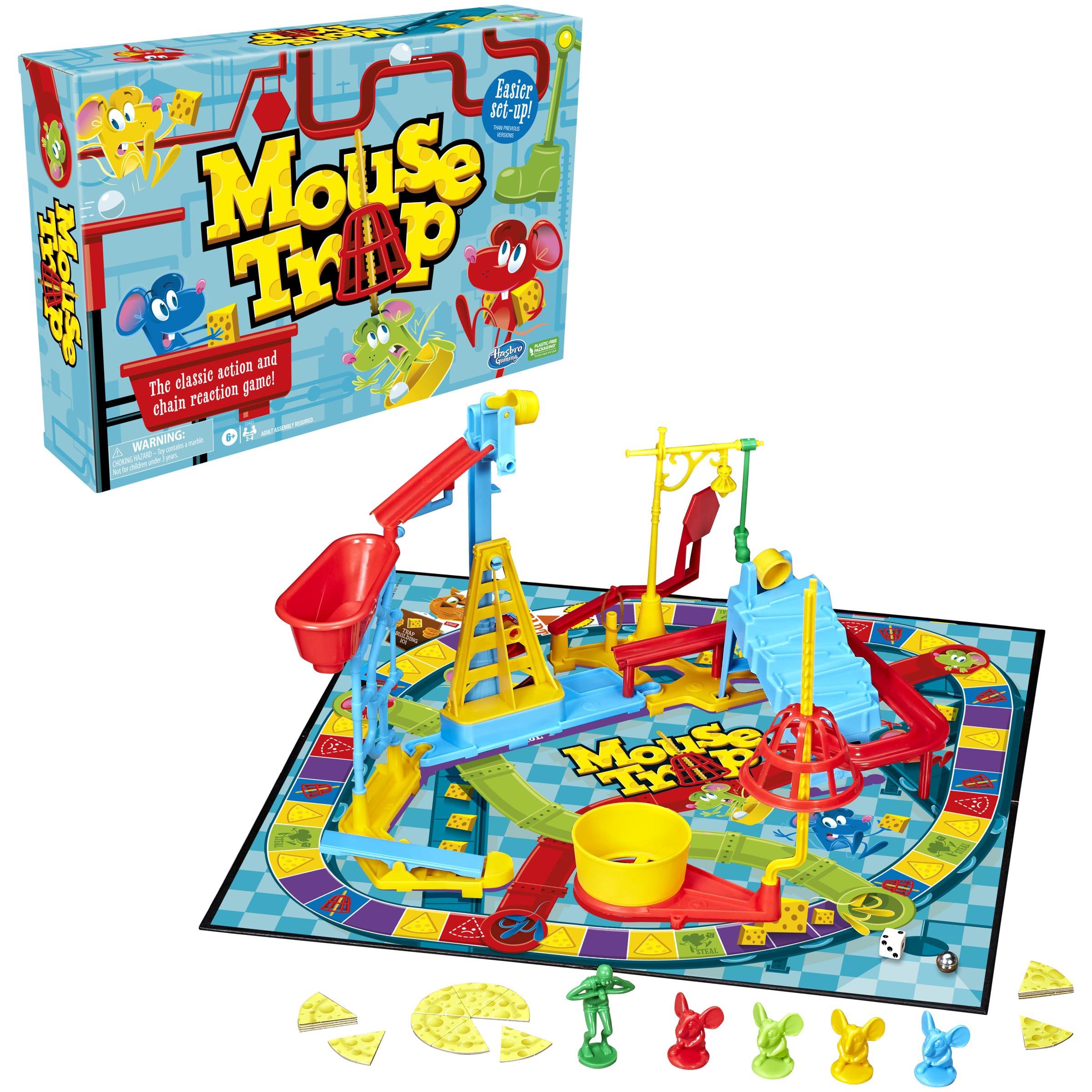 Hasbro Gaming Hasbro Gaming Mouse Trap Board Game for Kids Ages 6 and Up,Classic Kids Game
