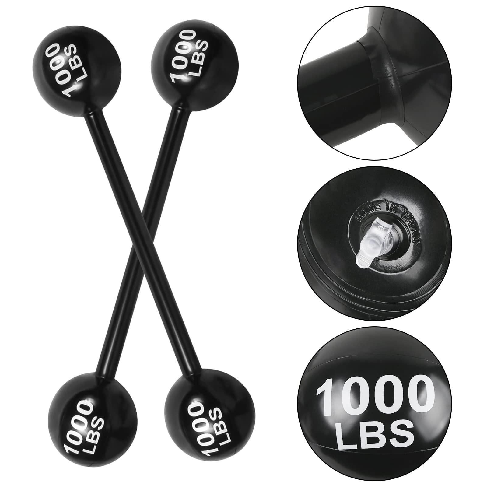 EVERMARKET Giant Inflatable Dumbbell Barbell,Funny Carnival Circus Decorations Birthday Halloween Strongman Party Decorations Fake Weights Cosplay Props Party Supplies,Blow Up Strongman Costume Photo Booth Props