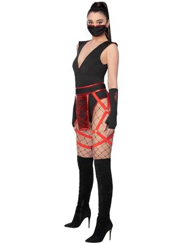 Smiffys Fever Scarlet Ninja Costume Medium (UK 12-14)