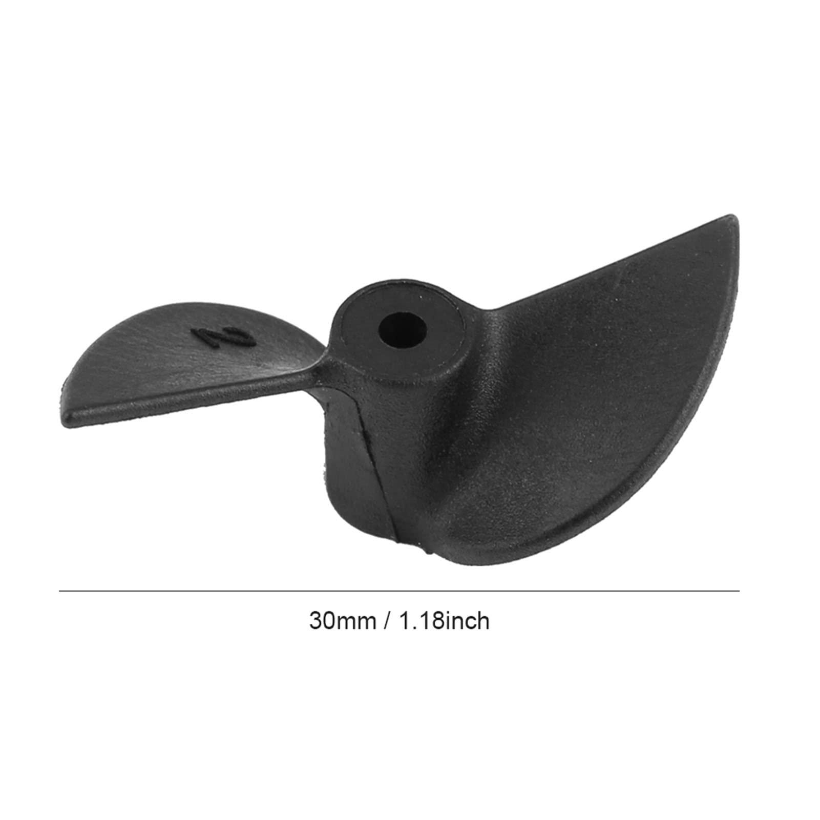 Yosoo Health Gear Yosoo Health Gear 1 Pair RC Boat Propellers, 2 Blades CW CCW Rotation Set for 2mm Shaft, Remote Control Ship Parts Accessory Black Plastic Propeller for Ship Model RC Boat