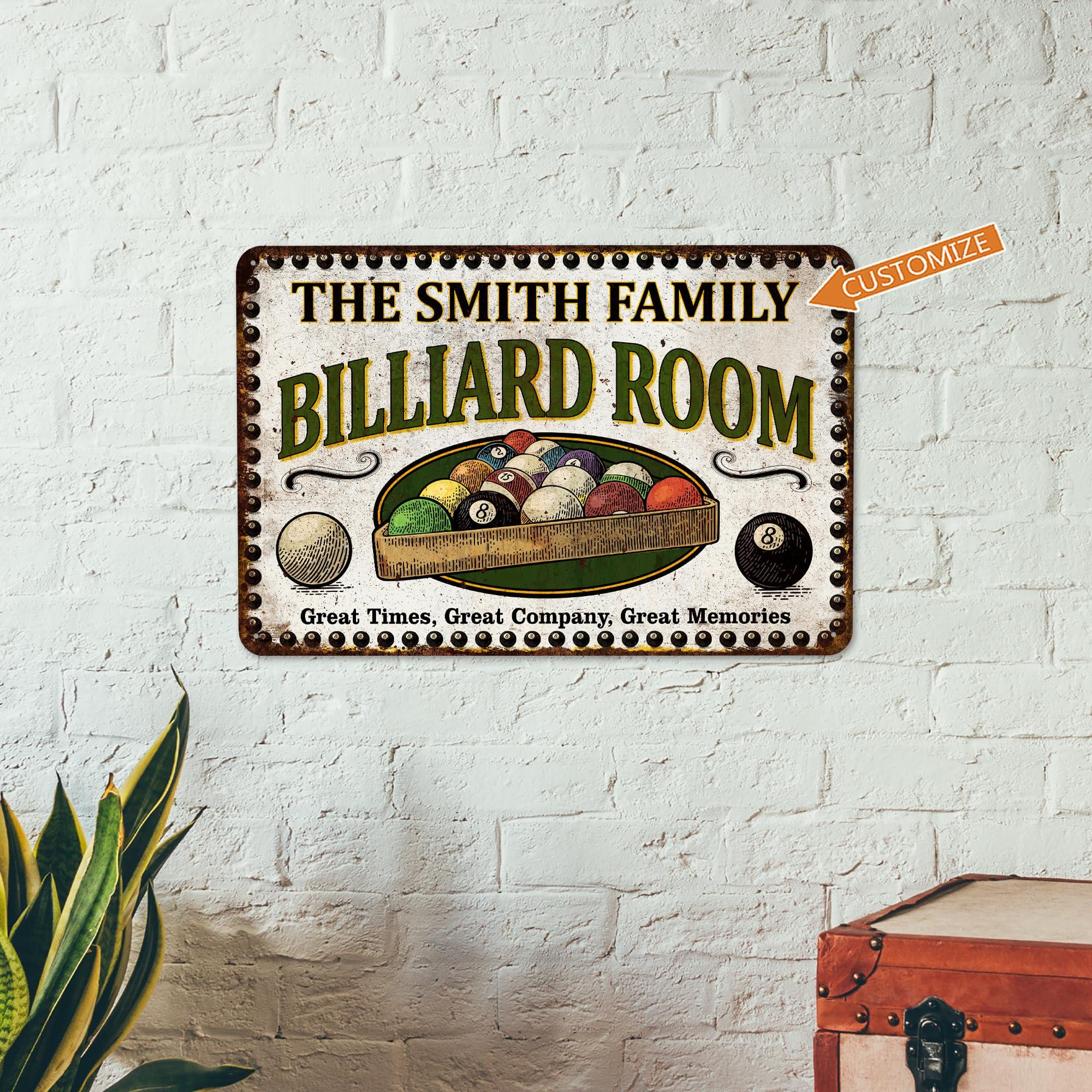 Chico Creek Signs Personalized Billiards Room Sign Billiard Room Dcor Game Room Sign Game Room Dcor Basement Dcor Family Room Dcor Game Room Decoration Cool Room Dcor 108122002057