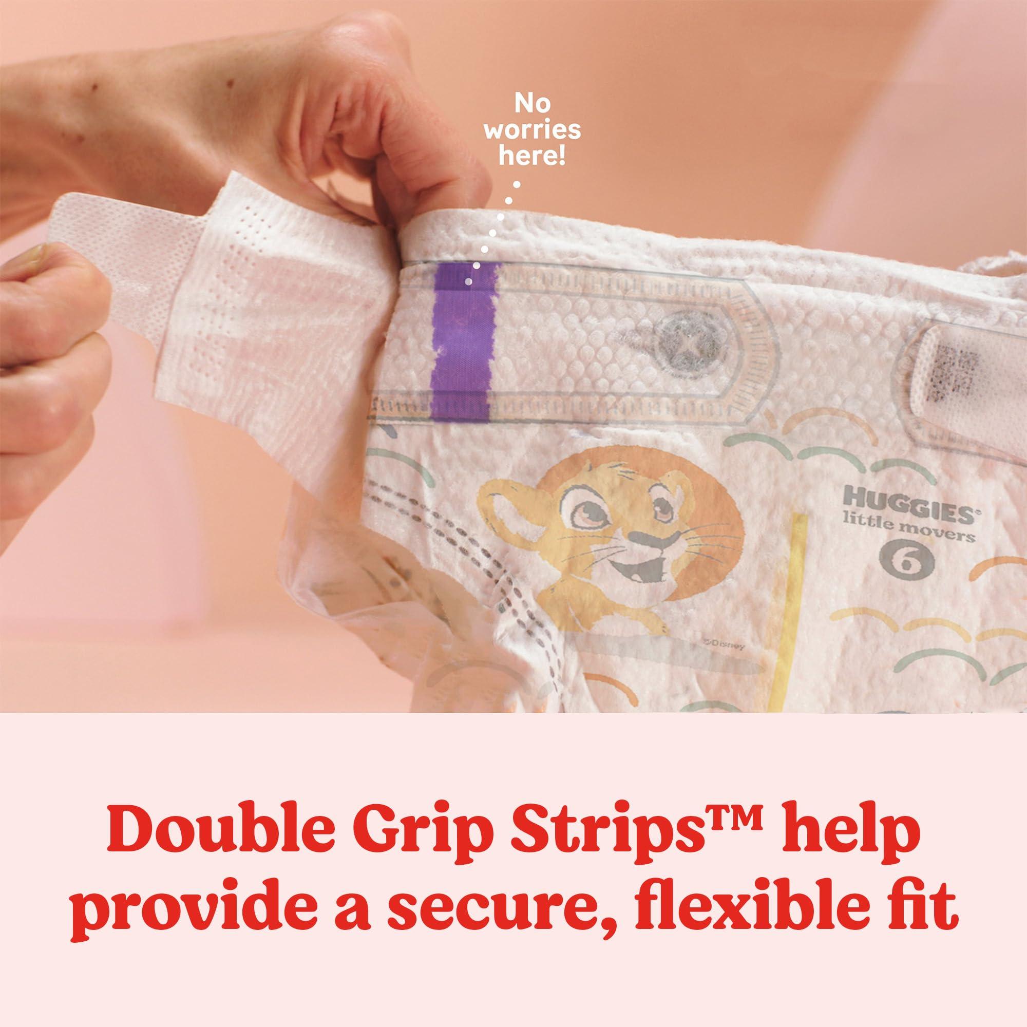 HUGGIES Huggies Size 6 Diapers, Little Movers Baby Diapers, Size 6 (35+ lbs), 44 Count