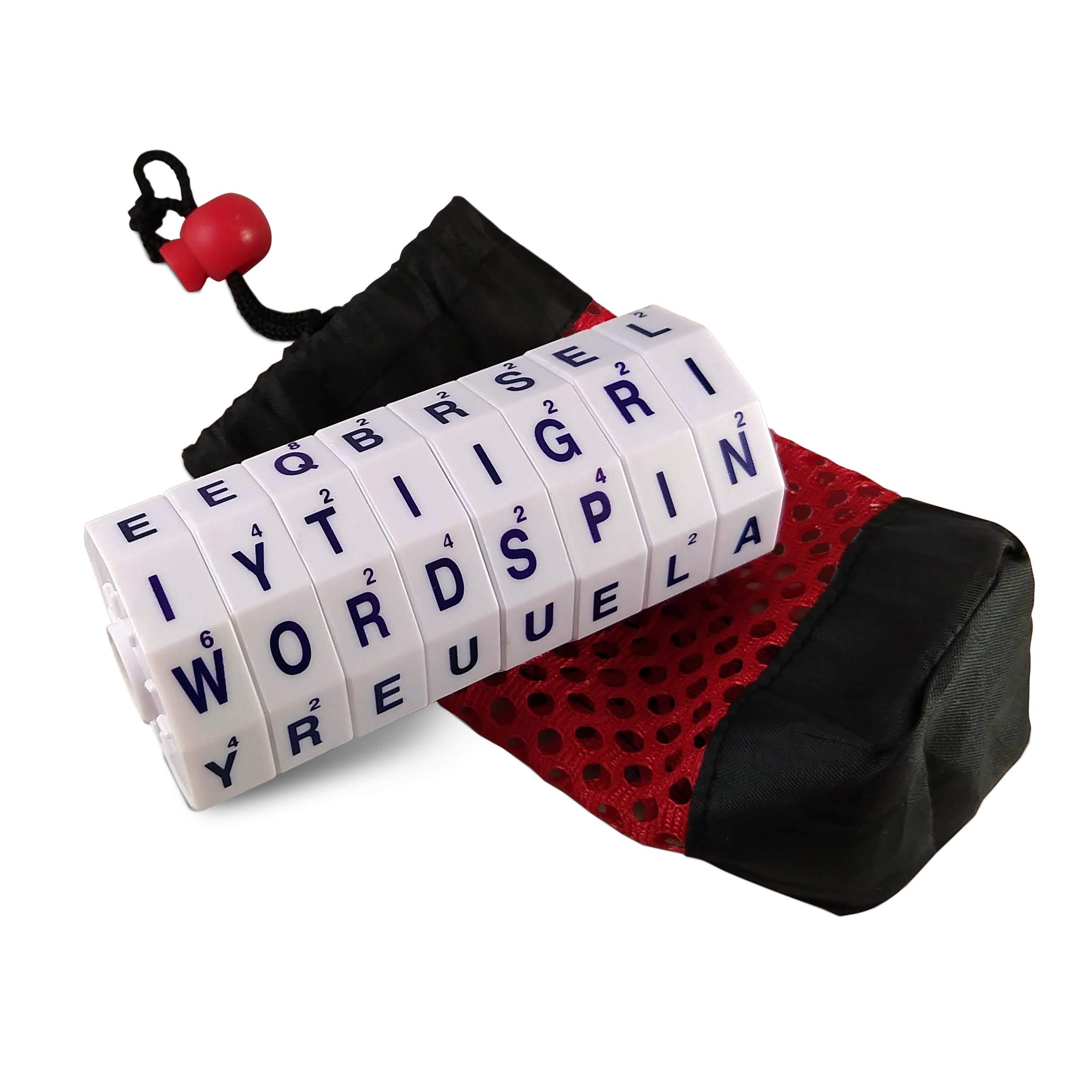 Geospace The Original Word Spin Handheld Magnetic Word Game Travel Edition with Storage Pouch