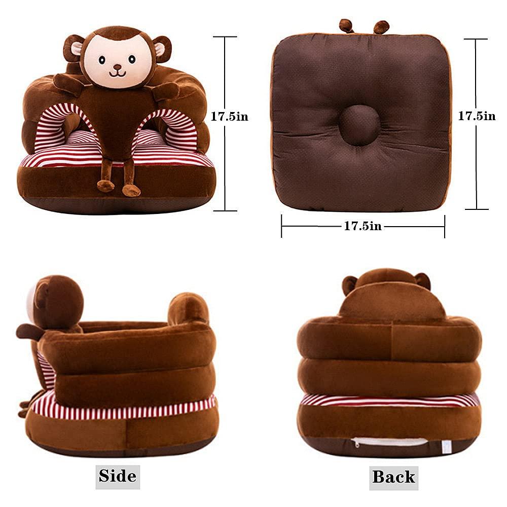 PUXU Baby Support Seat, Cute Baby Sofa Chair for Sitting Up, Comfy Plush Infant Seats (Hamster,W17.5" x H17.5")