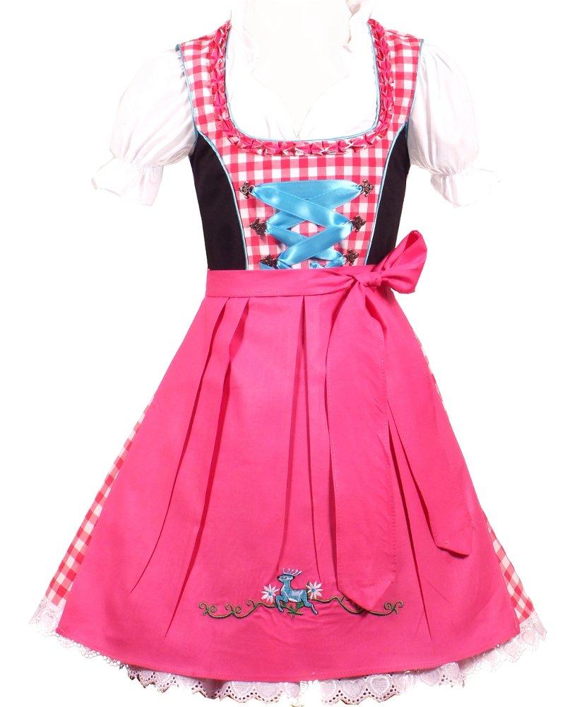 Kiddy Tracht Kiddy Tracht 3pcs. Girls Dirndl German Dress for Girls KD-216/104 Hotpink