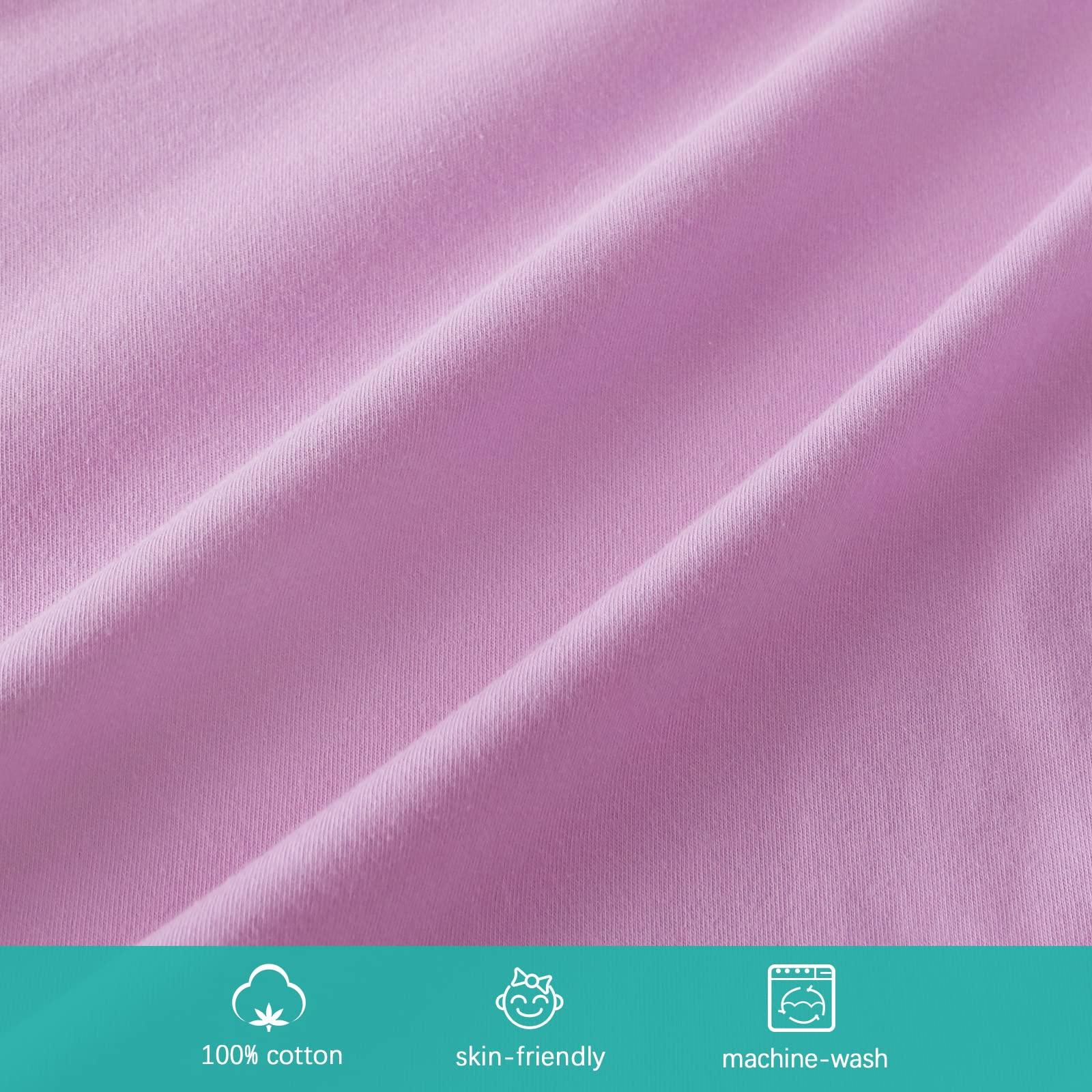 Biloban Bassinet Sheets Fit for Graco Sense2Snooze Bassinet and SNOO Smart Sleeper Baby Bassinet,100% Cotton, 2 Pack, Ultra Soft Bassinet Sheet, Pink and Violet