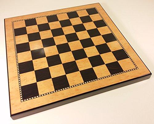 HPL 15" High Gloss Walnut & Birdseye Maple Color Chess Board