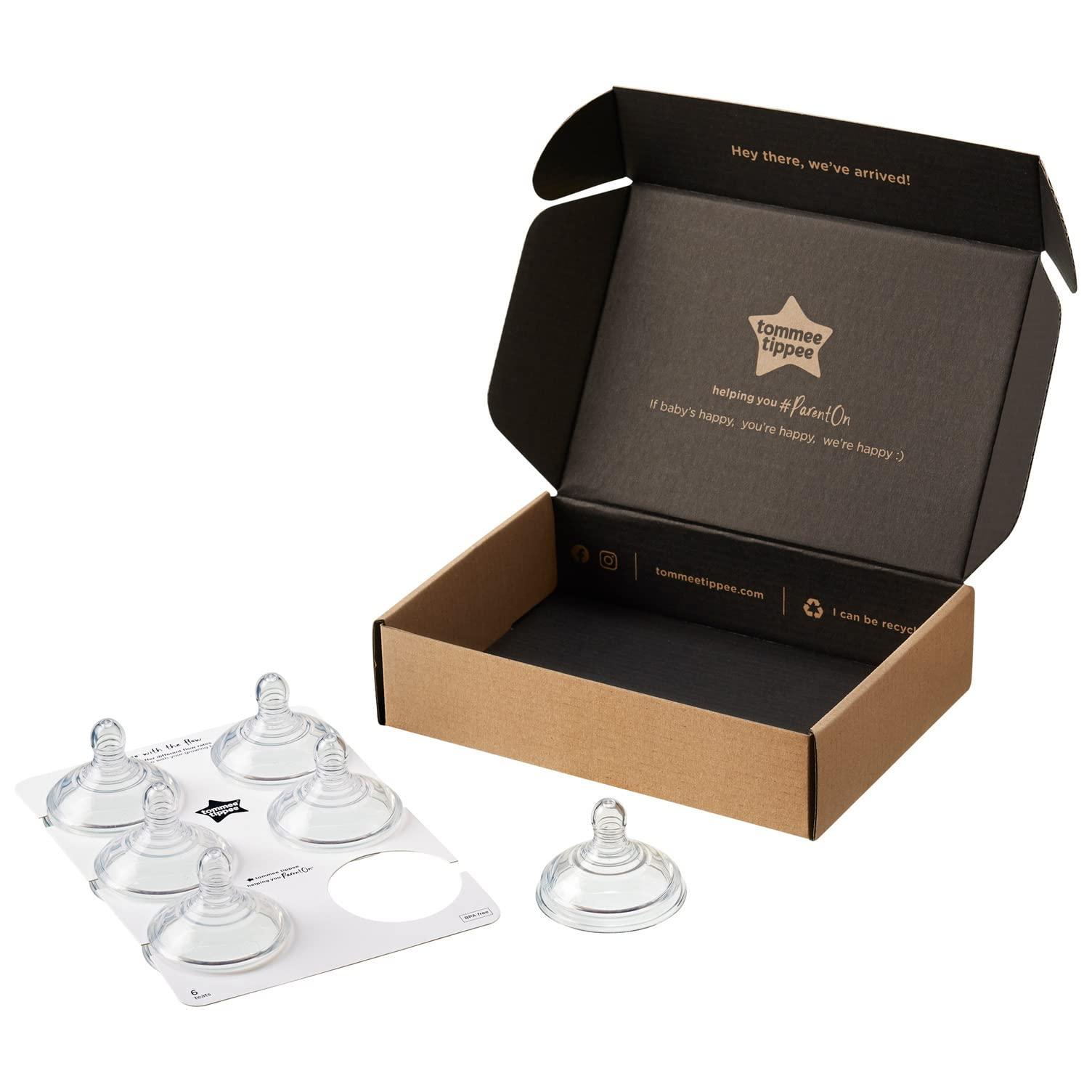 Tommee Tippee Tommee Tippee Advanced Anti-Colic Baby Bottle Nipples, Breast-Like, Soft Silicone, Medium Flow, 3m+ & Closer to Nature Baby Bottles Slow Flow Breast-Like Nipple with Anti-Colic Valve (9oz, 4 Count)