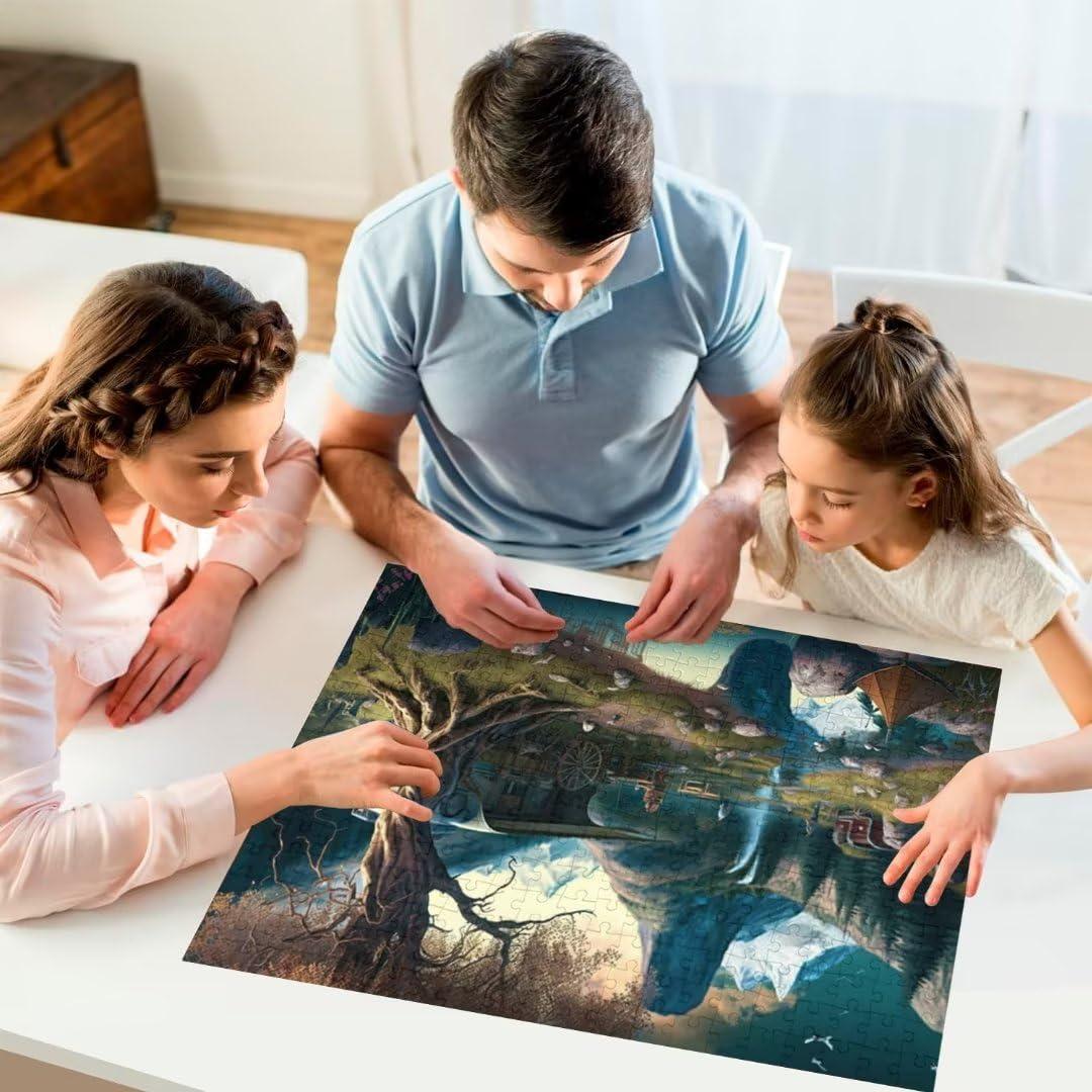 Sterilize Advanced Puzzles for Adults 1000 Pieces Scenery PuzzlesColor Snow Forest Puzzles - Experience DIY FunExquisite Wooden Craftsmanship Alphabet Puzzles for BeginnersLiving Room Decor Unique Gifts