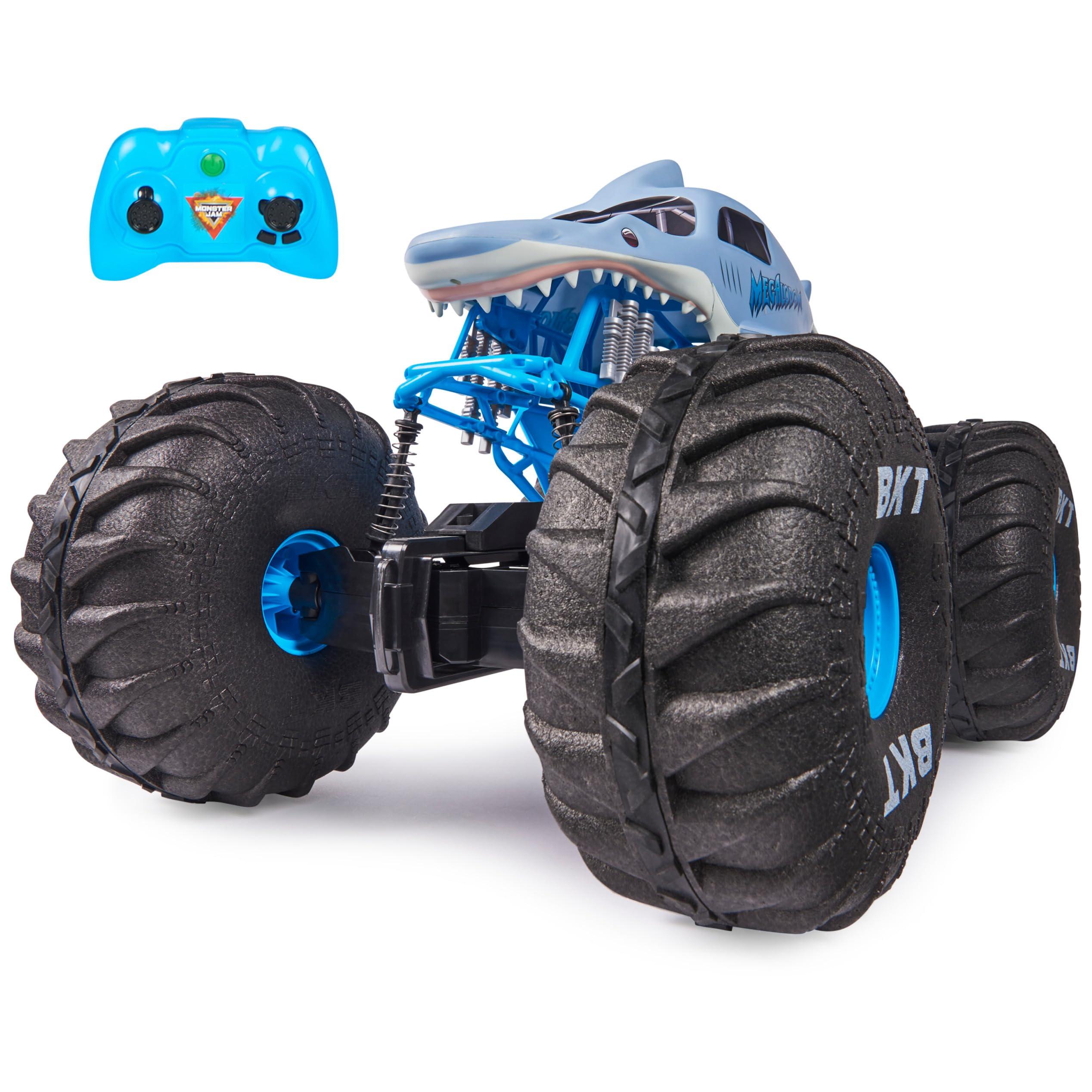 Monster Jam Monster Jam, Official Mega Megalodon All-Terrain Remote Control Monster Truck for Boys and Girls, 1:6 Scale, Kids Toys for Ages 4-6+